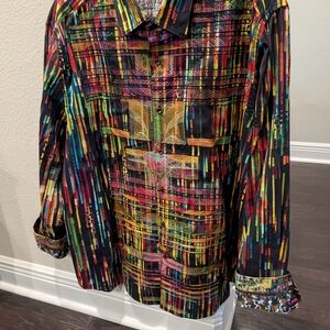 Robert Graham Multicolor Embroidered Dress Shirt